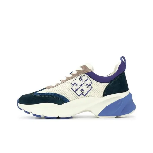 TORY BURCH Good Luck Низкий Топ Повседневная Обувь Женская Белая Синяя