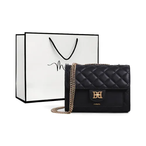 MILLIE'S Сумка через плечо из коровьей кожи маленькая квадратная сумка стандартная женская экстрим ночной черный