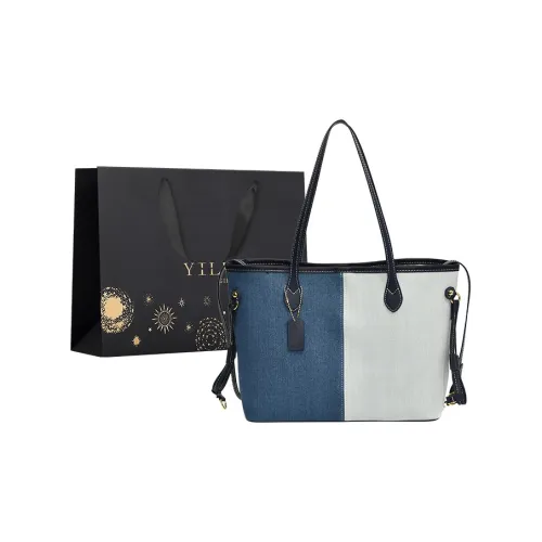 Yi Brigade Denim Сумка Сумка через плечо Стандартная Женская Светло-синяя Темно-синяя Черная