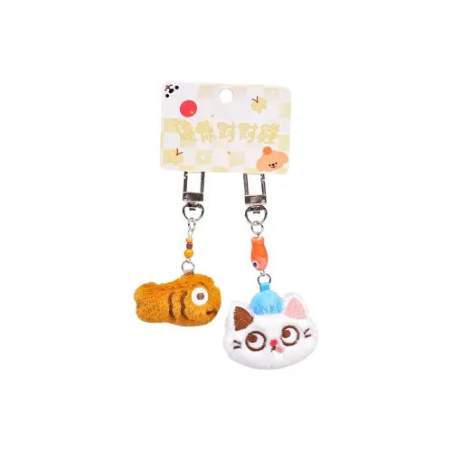 X3COMMUNE Милый Мини Kitten and Рыбка Парящая Сумка Куклы Плюшевый Брелок 12 см Рекомендуемая Высота