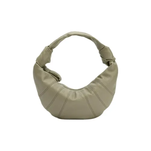 Lemaire Коровья кожа Пельменная сумка Круассан сумка Круассан сумка Круассан сумка Мини женская серый хаки