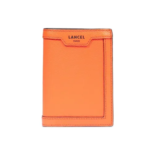 LANCEL GRAIN LEATHER Кошелек Мужской Оранжевый