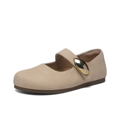 Golden Silk Rabbit Плоская подошва Туфли Мэри Джейн Женские