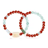 Новый браслет из агатовых бусин в китайском стиле (1 пара)