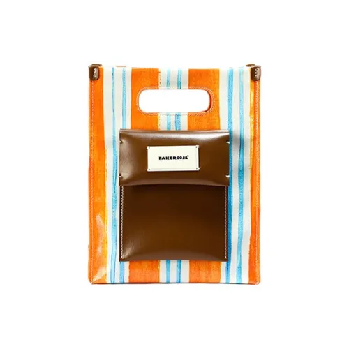 FAKEROOM Canvas Bag Shoulder Bag Crossbody Bag Medium Unisex Orange Red FAKEROOM Холщовая сумка Сумка через плечо Сумка на плечо Средняя унисекс Оранжевый красный