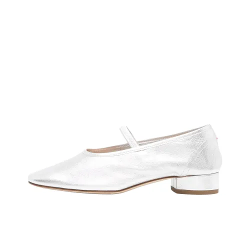 Aeyde Pippa Туфли Мэри Джейн с плоской подошвой 2,5 см женские серебряные