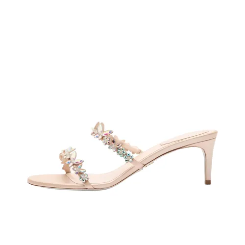 RENE CAOVILLA Слипоны 6 см Женские Розовые