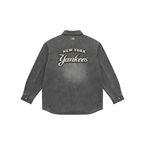 MLB Base Logo New York Yankees Рубашка Унисекс Серый