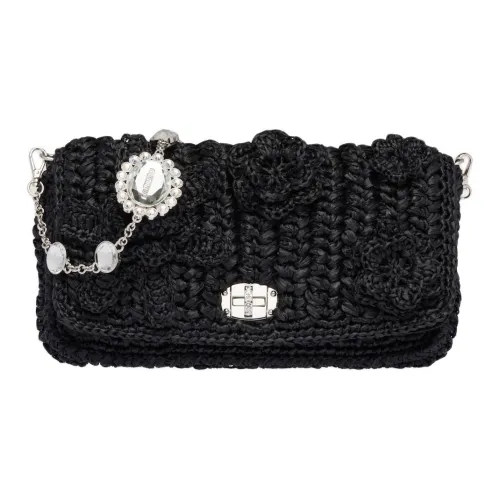 MIU MIU Рафия Сумка через плечо Женская Черная