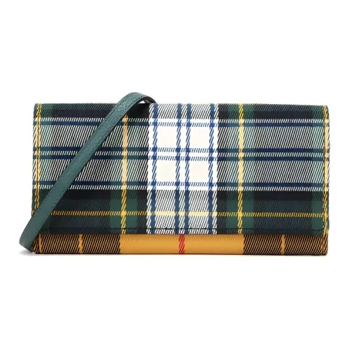 Коллекция сумок Burberry Ткань с кожаными вставками Кошелек Сумка через плечо Женская Зеленая