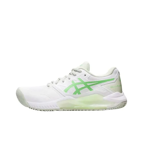 Asics Challenger 13 Low Top Тренировочные Кроссовки Унисекс Белый Зеленый