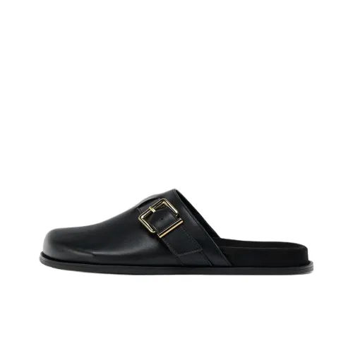 ZARA Домашние тапочки, черные, женские