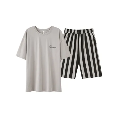 White Ran Пижамный комплект Мужской Серый