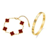 Счастливый Клевер Четырехлистный Коллекция (Красный)