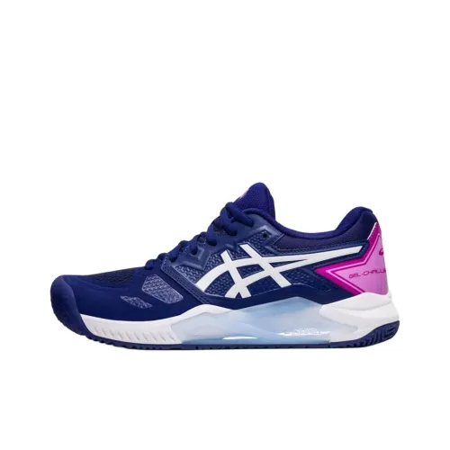 ASICS Challenger 13 Low Топ Кроссовки для тенниса Женские Сине-белые