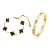 Счастливый Клевер Четырехлистный Коллекция (Черный)