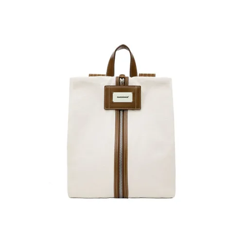 FAKEROOM Canvas Backpack Women's Beige