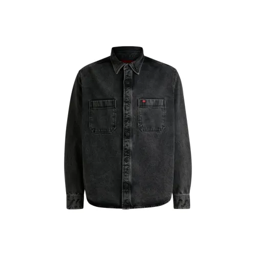 Hugo Boss Denim Jacket Men's Dark Gray