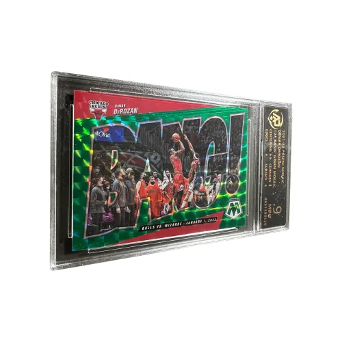 PANINI Быки DeRozan Голографическая карта Зеленая мозаика Fold Игра победная RPA High Score Игрокская карта Редкая карта