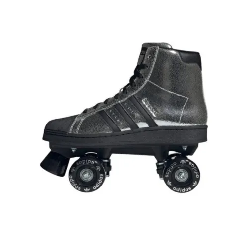 Adidas Originals Superstar 82 High Топ Повседневная обувь Женская Серебряный Черный