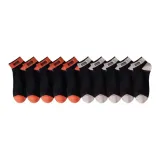 5 пар черный и оранжевый + 5 пар черный хаки