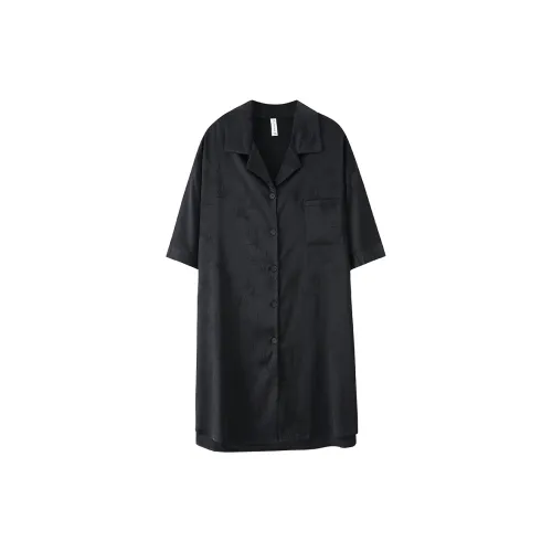 Qin Jing Ночная сорочка Женская Черная