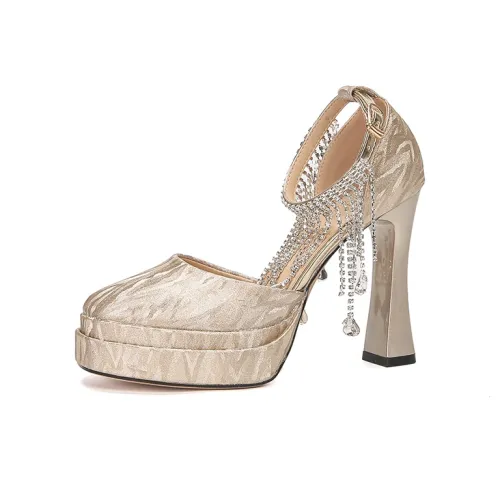 Bamiti Грубый каблук Высокие каблуки 11 см Женские