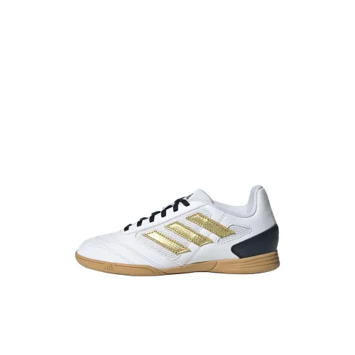 Adidas SUPER SALA 2 Детские футбольные бутсы Белый Золото Детские