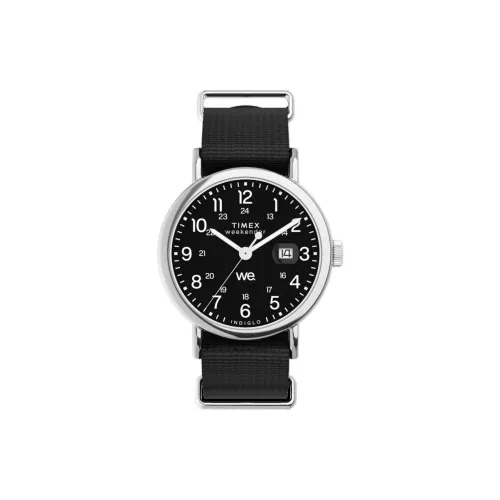 TIMEX Weekender Series Мужские часы Кварцевый механизм Тканевый ремешок 40 мм Черный циферблат