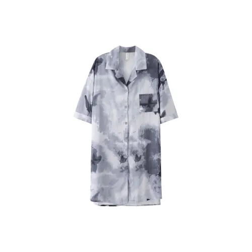 Qin Jing Ночная сорочка Женские Чернила