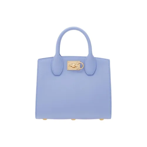 FERRAGAMO Studio Корова Кожа Одно Плечо Сумка Средний Женский Небесно-Синий