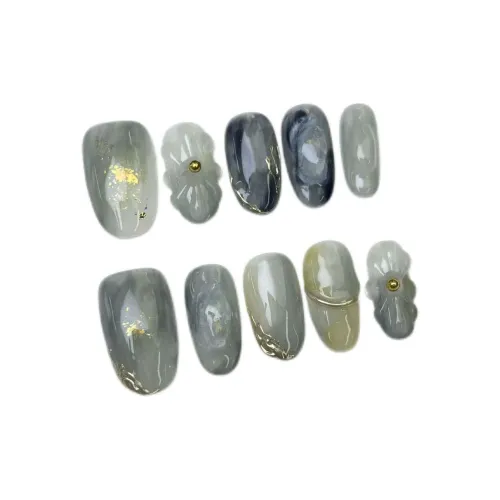 LIANJING Изумруд JINHUA Luxury Handcrafted Осветляющий False Nail Овал Зеленый Jump Цвет 20 мм