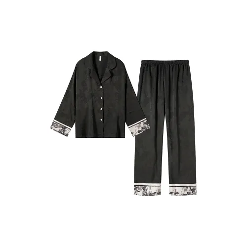 Gongdie Черный Женские Пижамные Комплекты