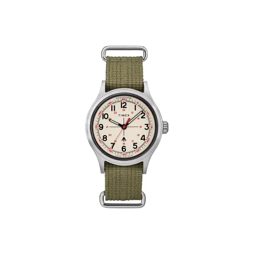 TIMEX Todd Snyder Collection Мужские часы Кварцевый механизм Тканевый ремешок 40 мм Белый циферблат
