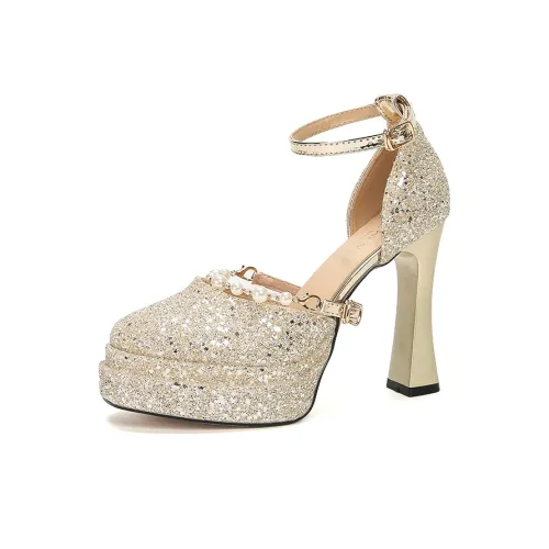 Bamiti Грубый каблук Высокие каблуки 11 см Женские