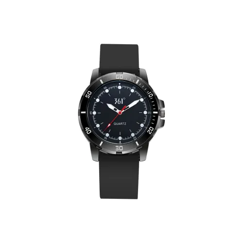 361° Кварцевый механизм силиконовый ремешок мужские часы черный циферблат
