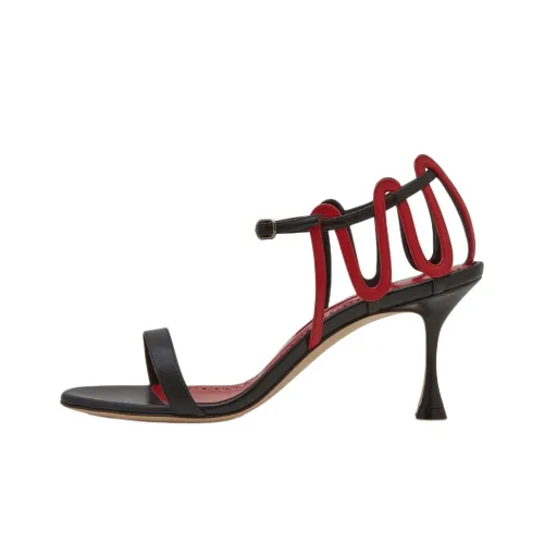 MANOLO BLAHNIK Chafarsan One Ремень Сандалии 7 см Женские Черные