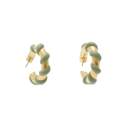 Lanvin Brass Earrings Женские Зеленый