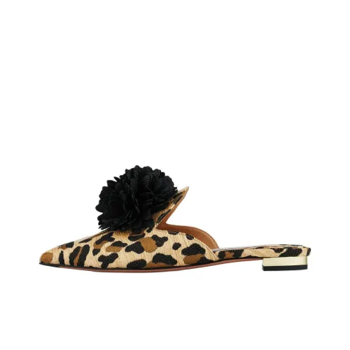 AQUAZZURA Домашние тапочки Женские Коричневый