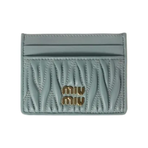 MIU MIU Matelassé Lambskin Картхолдер Женский Светло-Синий