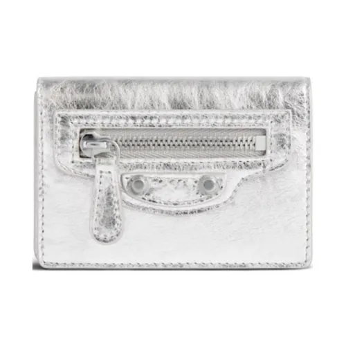 Balenciaga Le City Овечья кожа Кошелек Мини Женское серебро