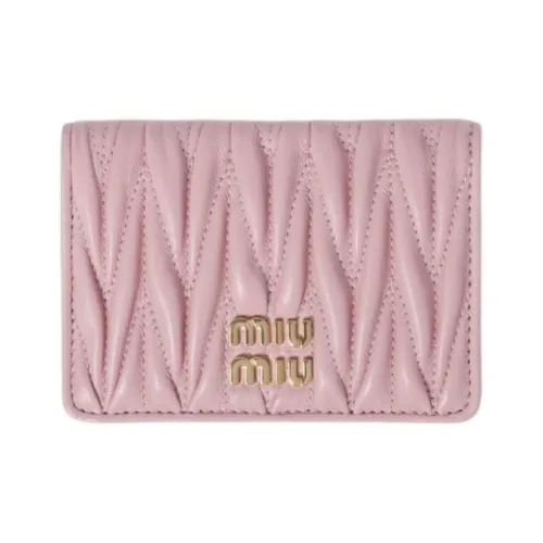 MIU MIU Matelassé Lambskin Картхолдер Женский Розовый