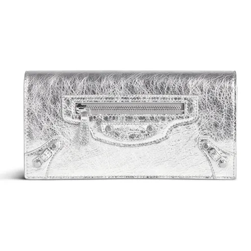 Balenciaga Le City Овечья кожа Кошелек Женский Серебряный