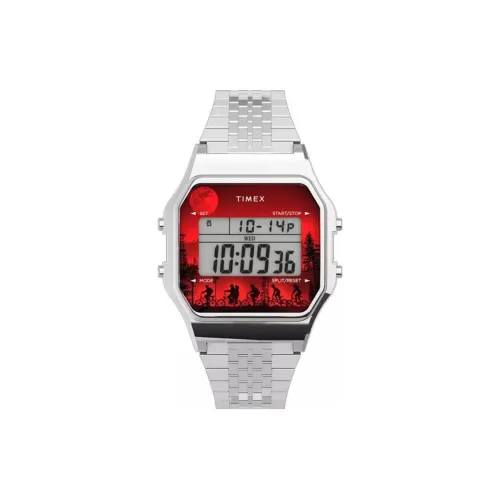 TIMEX Stranger Things Collection Часы Кварцевый механизм Нержавеющая сталь Ремешок 34 мм Серый циферблат Унисекс