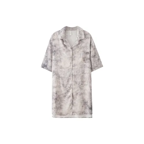 Qin Jing Ночная сорочка Женская Серого цвета