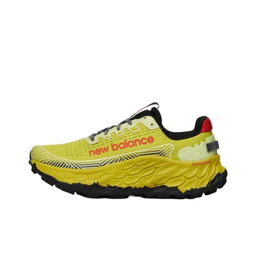 New Balance NB Свежий Foam X More Trail V3 Низкие Кроссовки для Бега на Шоссе Мужские Желто-Зеленые