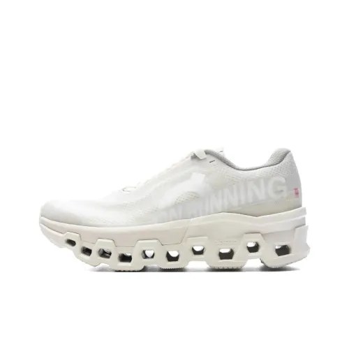 INVINCIBLE x On Cloudmonster 2 Дышащий Низкий Топ Марафон Тренировки Бег на длинные дистанции Обувь Женская Белая