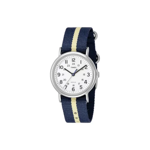 TIMEX Weekender Series Кварцевые часы Ткань Ремешок 38 мм Белый циферблат Унисекс