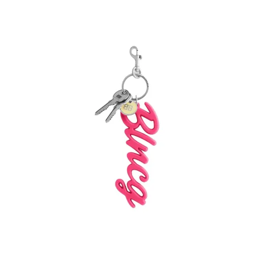Balenciaga Латунь Силикон Цинковый сплав Нержавеющая сталь Серебряный Keychains Women's Красный