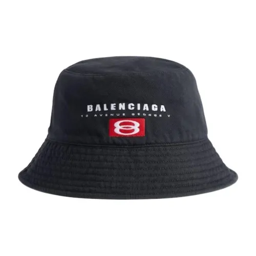 Balenciaga 100% хлопок полиэстер саржа шляпы ведра мужской черный серый